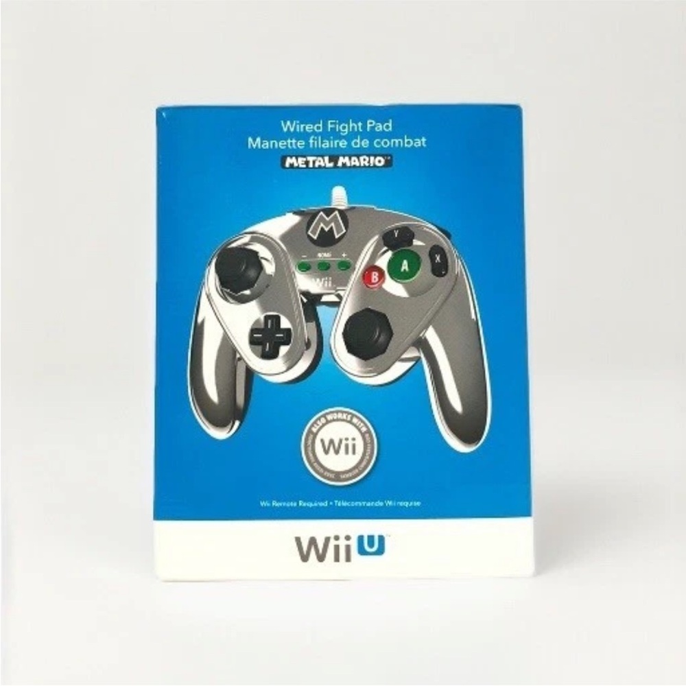 Nintendo PDP Wired Fight Pad Controller for Wii U / Wii Metal Mario Edition